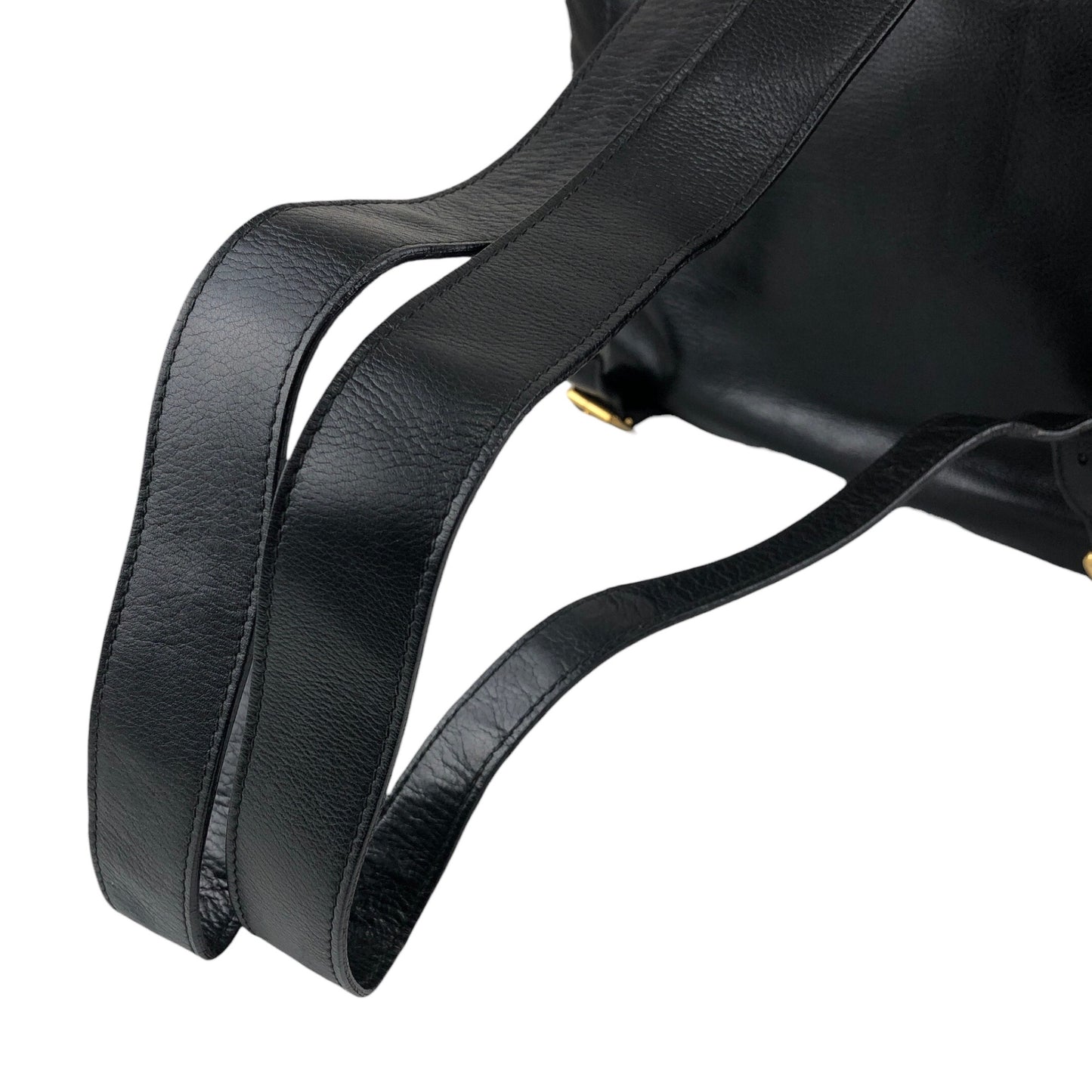 GUCCI Bamboo Double Pocket Backpack Black Vintage 5xx4xe