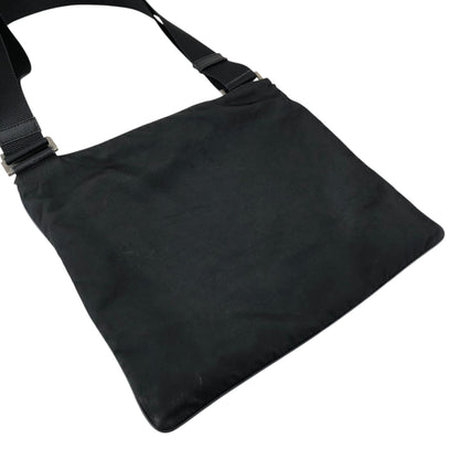 PRADA Tessuto Triangle Logo Shoulder bag Black Vintage jxt8gd