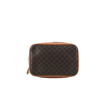 CELINE Macadam Blason Drawstring Shoulder bag Brown Vintage 7kmwfd