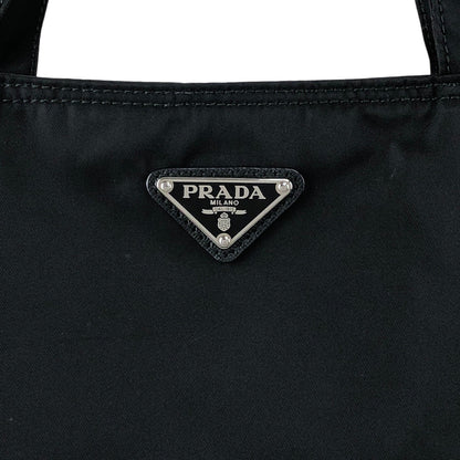 PRADA Tessuto Triangle Logo Two-way Handbag Shoulder bag Black Vintage 3syb38