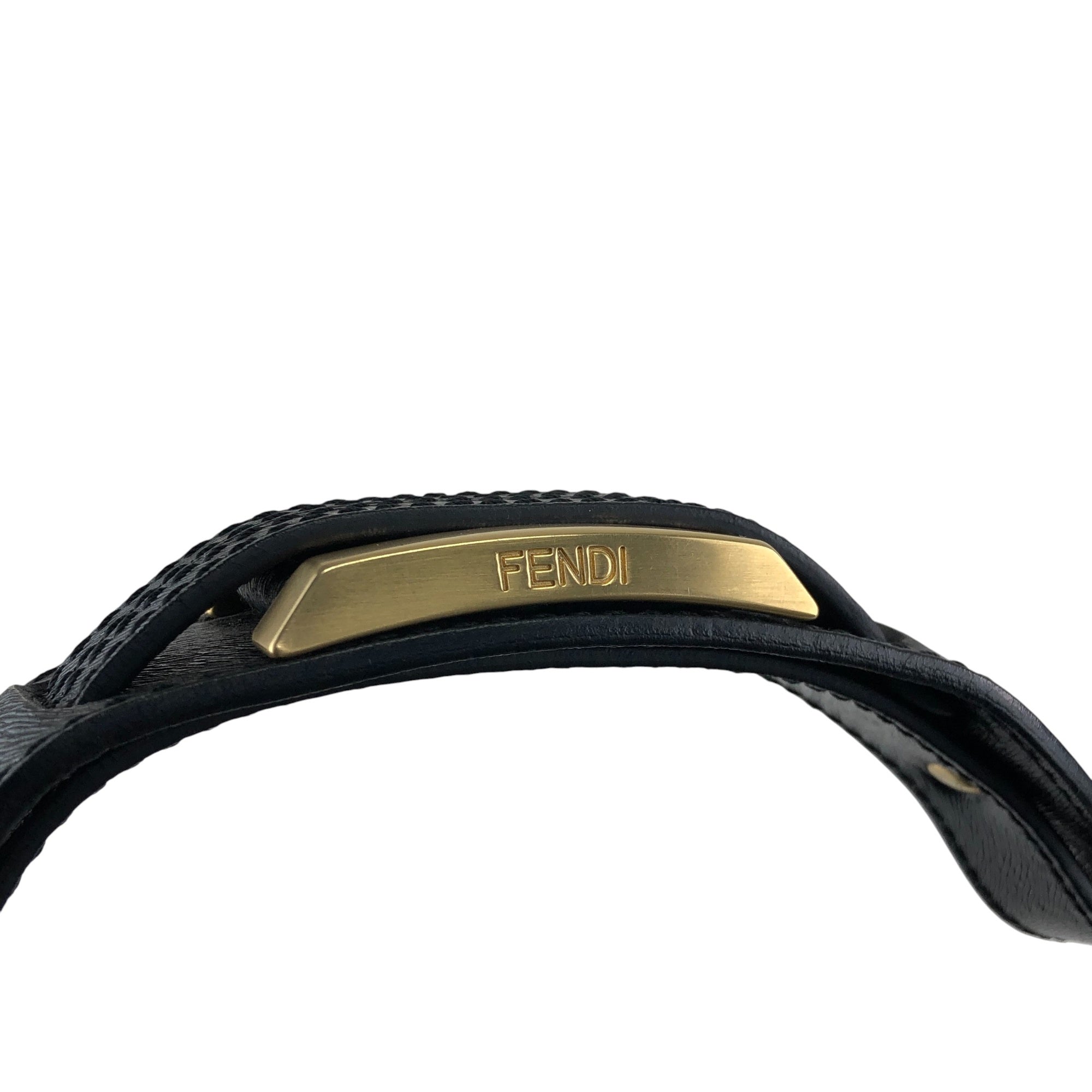 FENDI Logo Shoulder bag Black Vintage zjfy53 – VintageShop solo