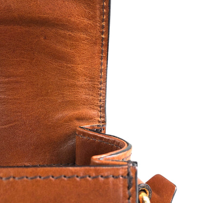 BURBERRYLogo Front Buckle Shoulder bag Brown Vintage 66nxby