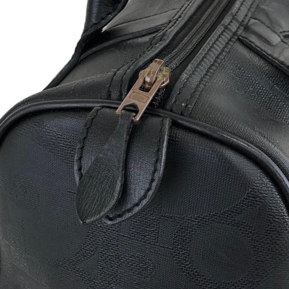 Christian Dior Trotter PVC 皮革手提波士頓包黑色復古 kg8k3x 