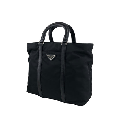 PRADA Tessuto Triangle Logo Two-way Handbag Shoulder bag Black Vintage xd7tr6