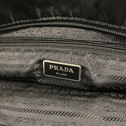 PRADA Triangle Logo Front Pocket Totebag Black Vintage p2sa5n