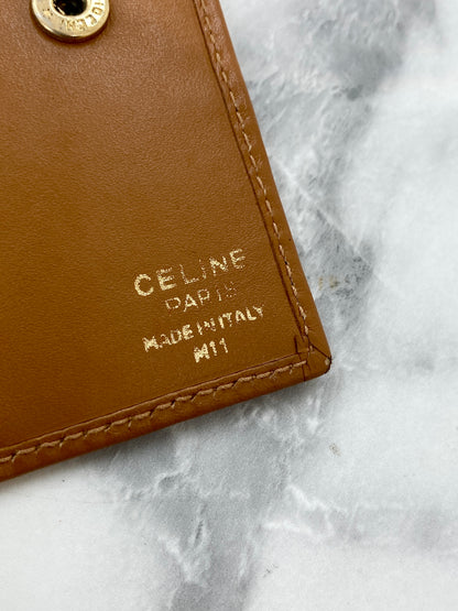 CELINE Macadam Blason 金屬扣折疊錢包 棕色 復古 8kr7tj 
