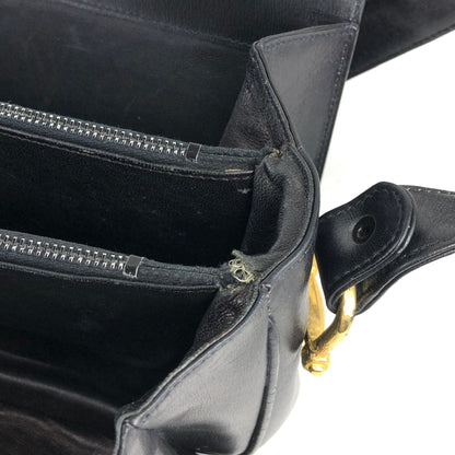 CELINE Horse Carriage Shoulder bag Black Vintage tinnie