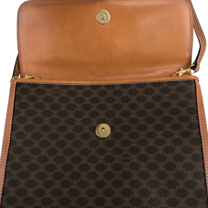 CELINE Macadam Blason Shoulder bag Brown Vintage 2c4duy