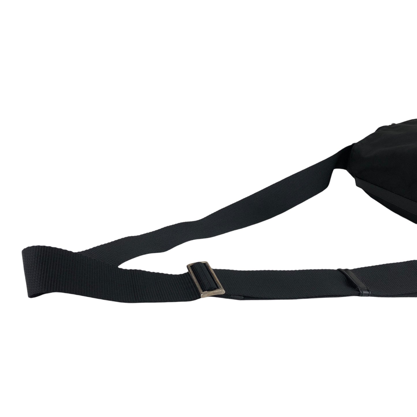 PRADA Triangle Logo Shoulder bag Black Vintage irzipj