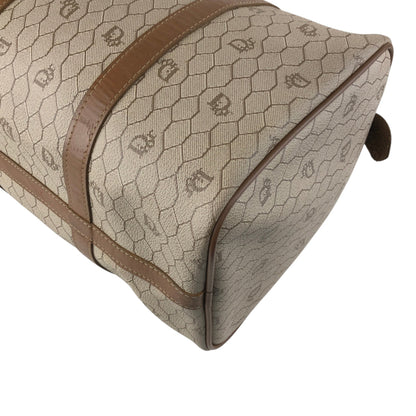 Christian Dior Honeycomb Pattern Handbag Boston bag Beige Vintage y2sxs7