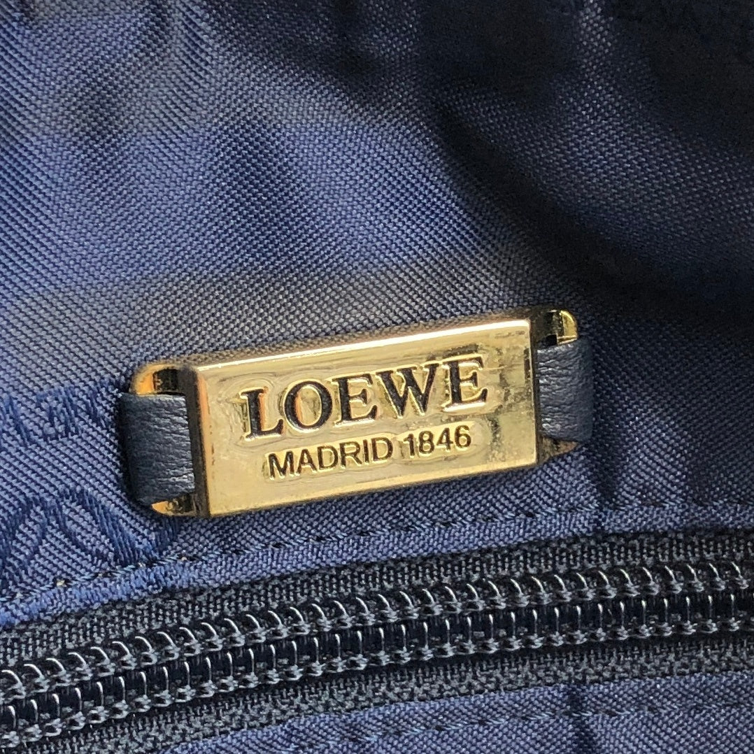LOEWE Anagram Shoulder bag Navy Vintage ez7gu2