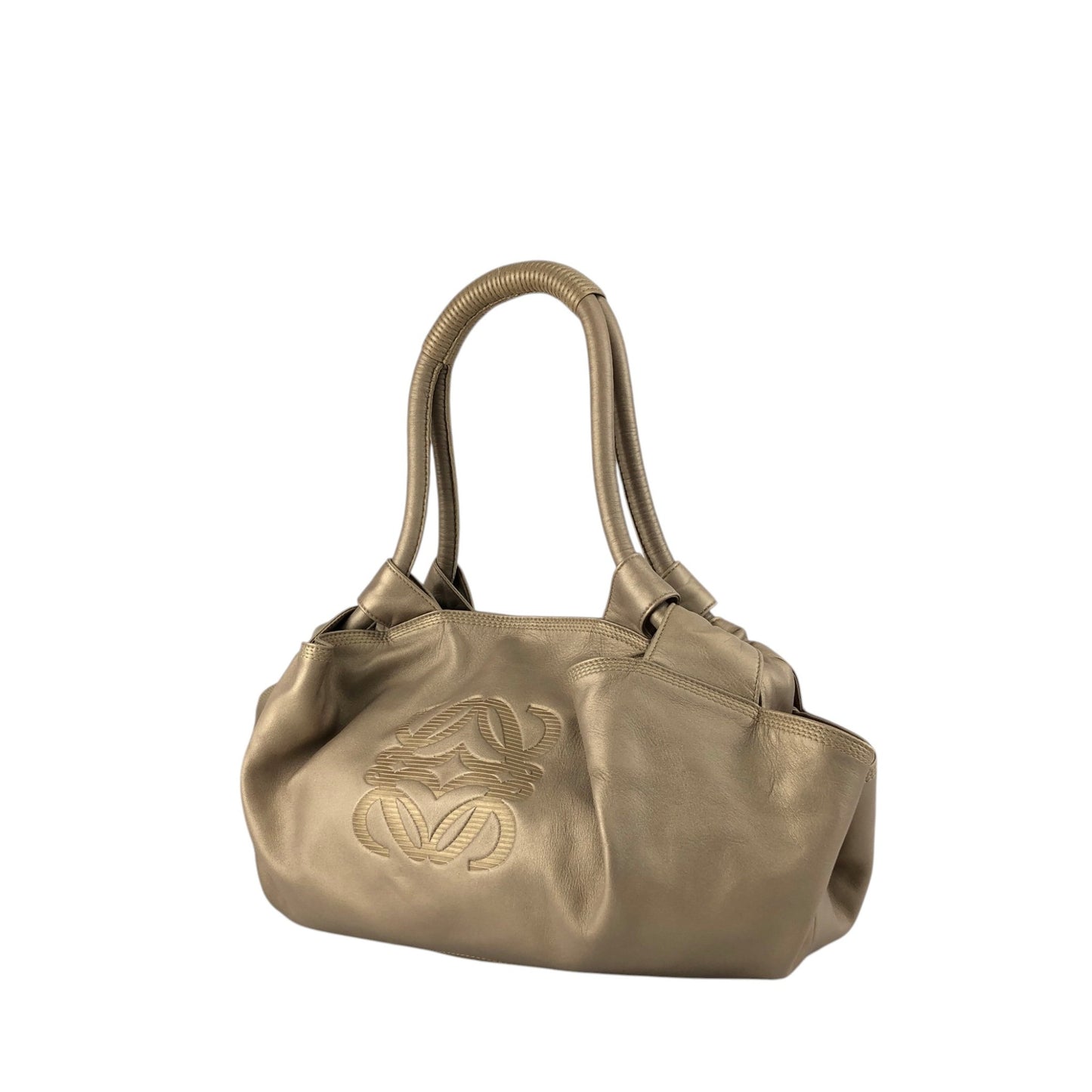 LOEWE Anagram Handbag Gold Vintage ybf3f8