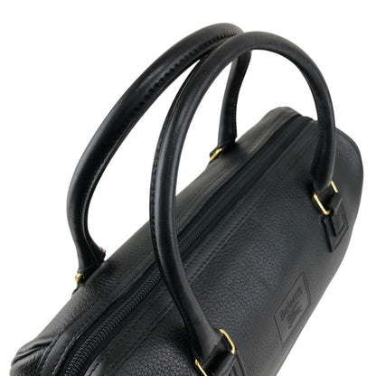 BURBERRY Logo Embossed Small Boston bag Handbag Black Vintage nyp64d