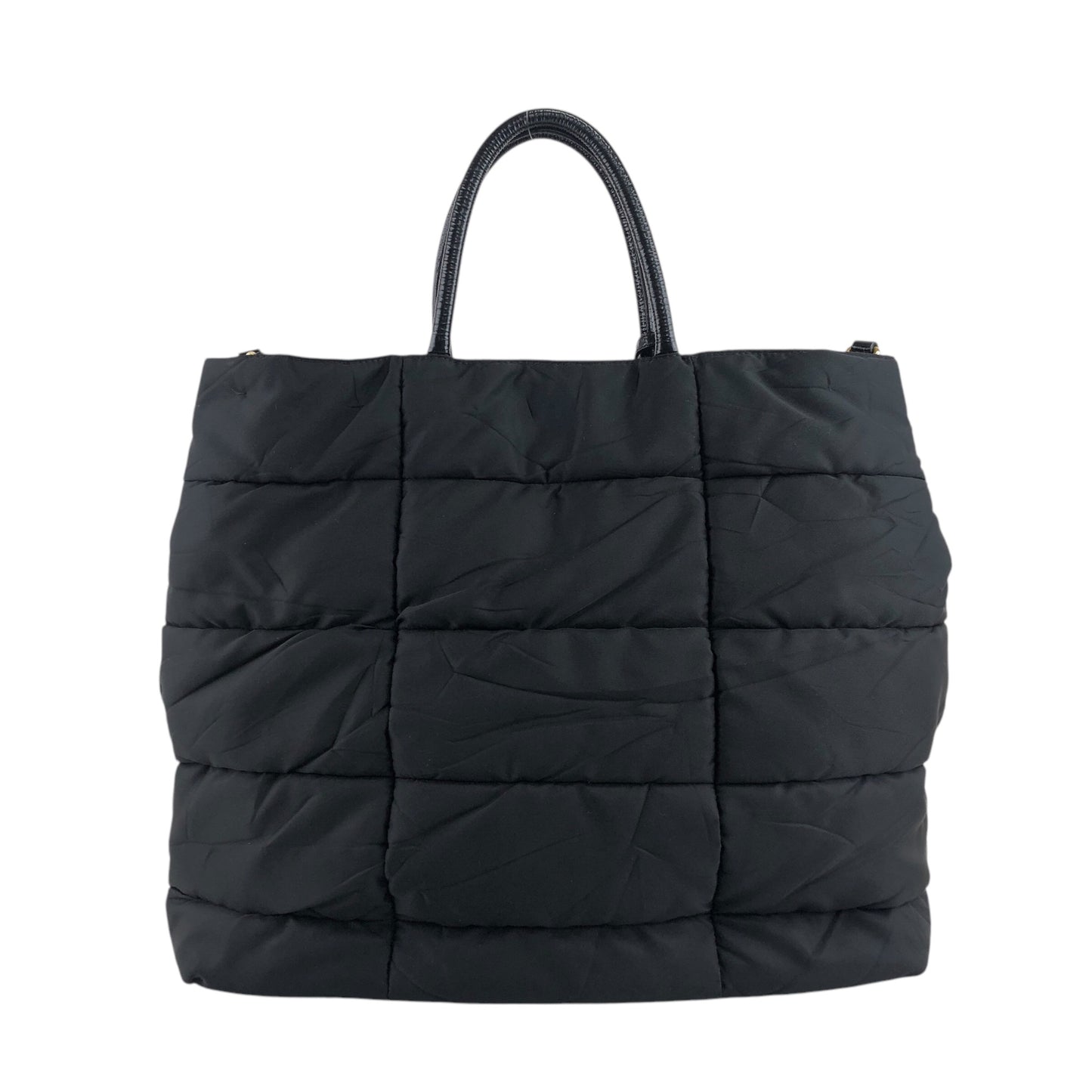 PRADA Triangle Logo Two-way Handbag Shoulder bag Black Vintage gj4fbh