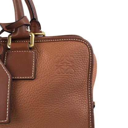 LOEWE Amazona36 Anagram Handbag Boston bag PinkBrown Vintage 2x2n6u
