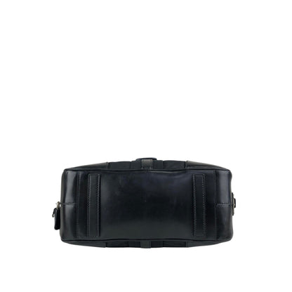 PRADA Tessuto Triangle Logo Small Boston bag Handbag Black Vintage vv4j5d
