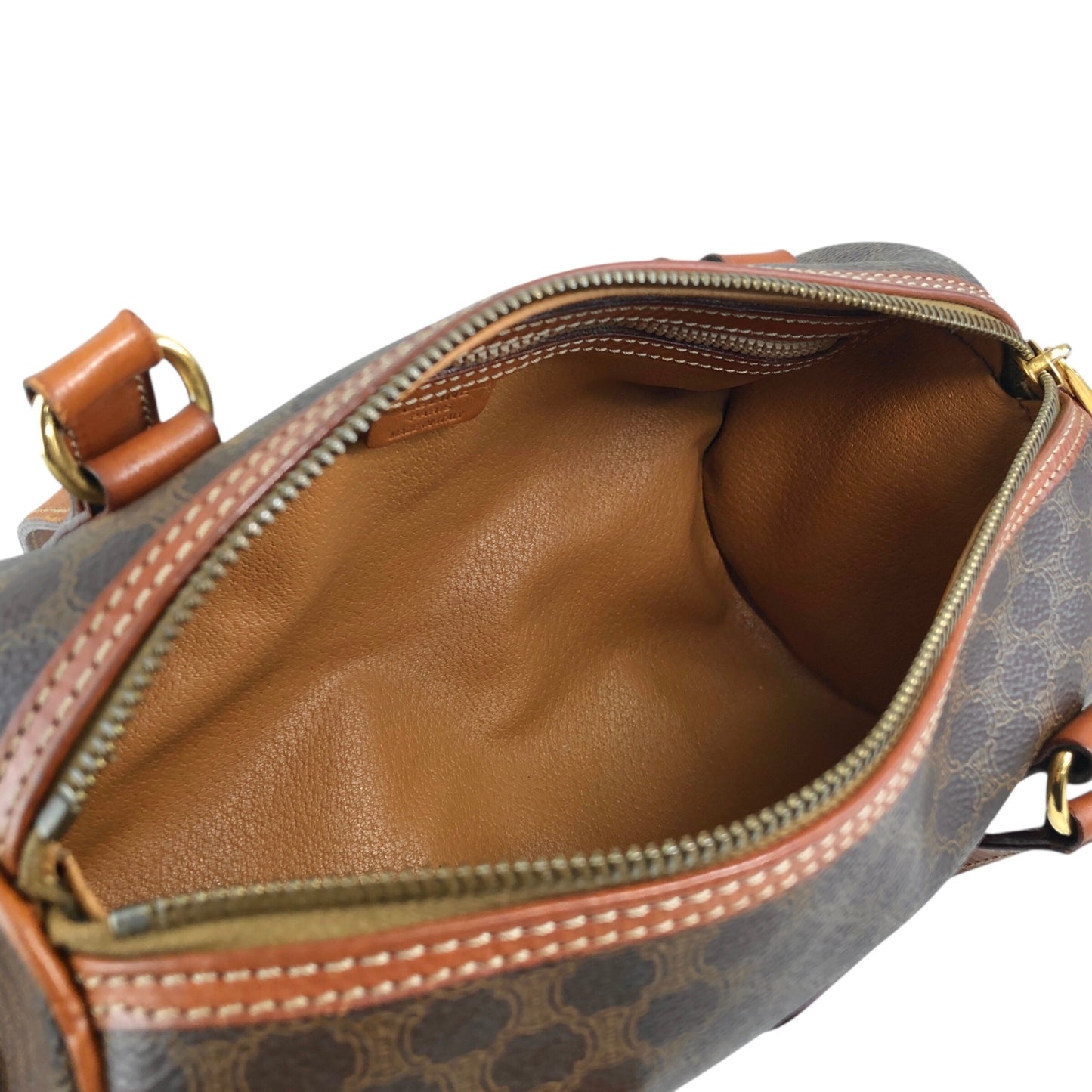 CELINE Macadam Blason Handbag Brown Vintage d4wvhf