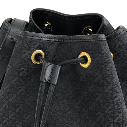 LOEWE Anagram Drawstring Shoulder bag Black Vintage ph8edx