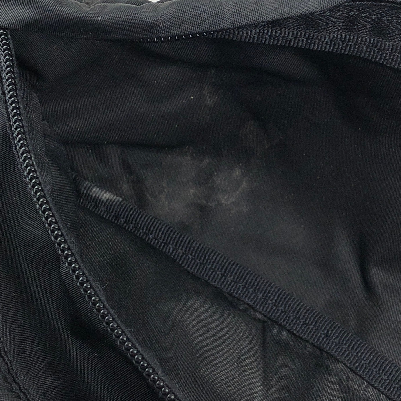 PRADA Tessuto Triangle Logo Sling bag Black Vintage n5nfph