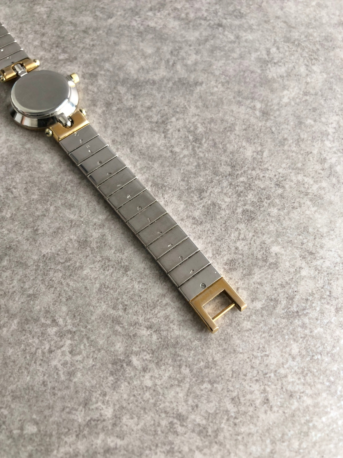 Christian Dior Logo Quartz Watch Silver×Gold 3025 Vintage h2x5fz