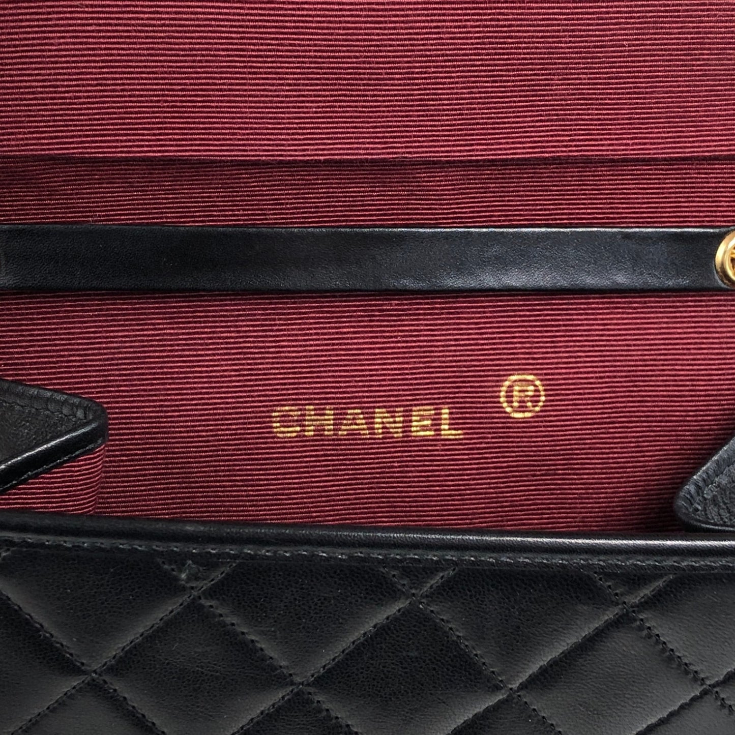 CHANEL Matelasse Coco Mark Chain Shoulder bag Black Vintage i2yavv