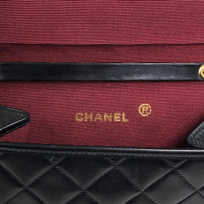 CHANEL Matelasse Coco Mark Chain Shoulder bag Black Vintage i2yavv