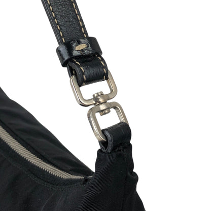 PRADA Tessuto Triangle Logo Small Handbag Black Vintage 2efib2