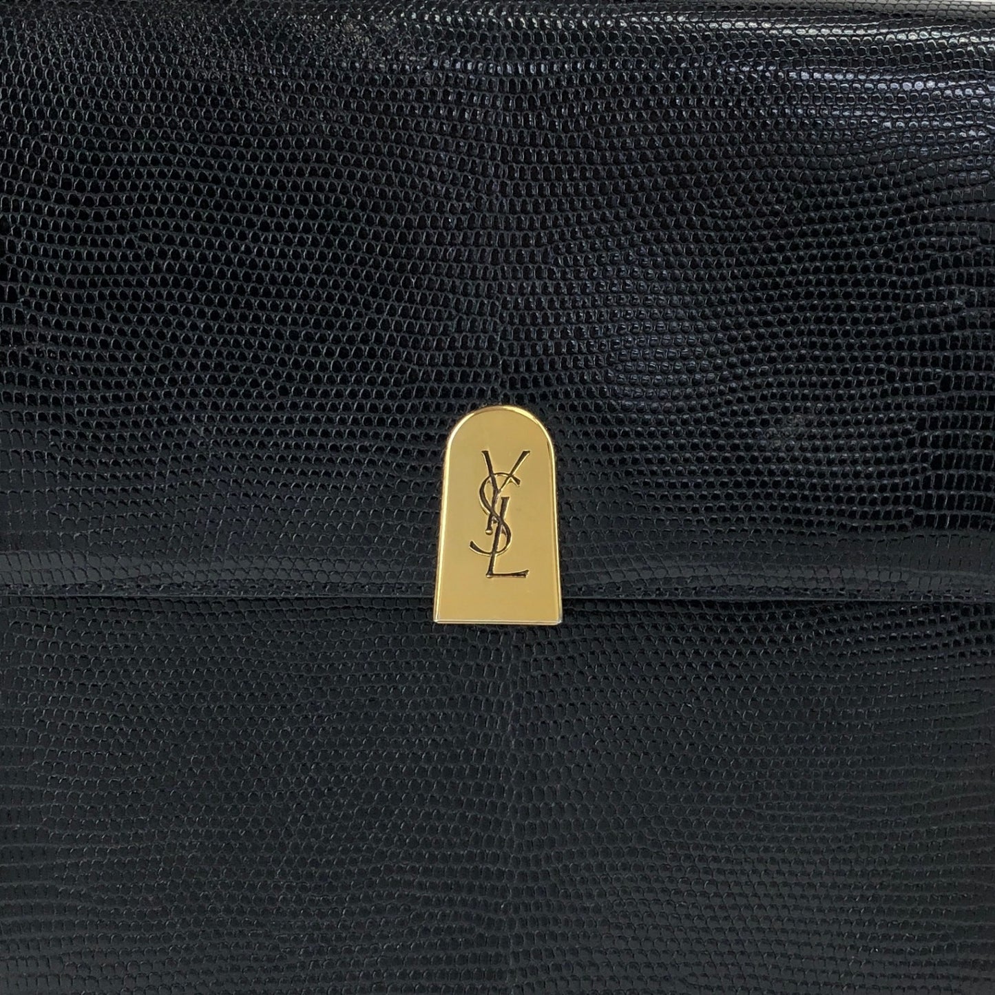 Yves Saint Laurent YSL Logo Shoulder bag Black Vintage m3beni