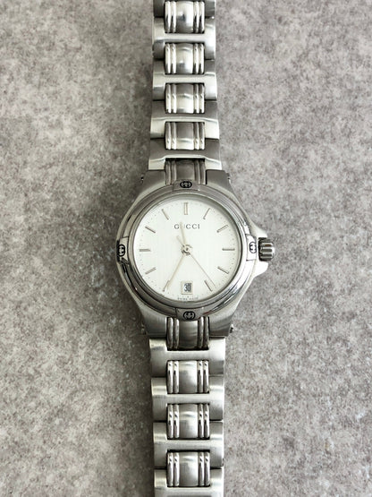 GUCCI Quartz Watch Silver Vintage 3025 g358dd