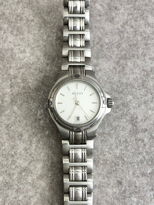 GUCCI Quartz Watch Silver Vintage 3025 g358dd