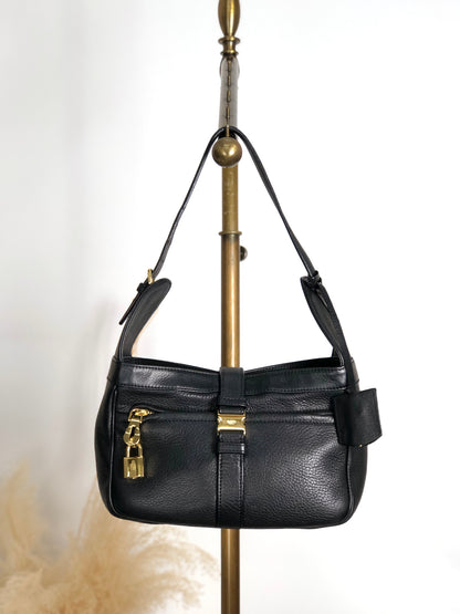 LOEWE Logo Shoulder bag Black Vintage earnia