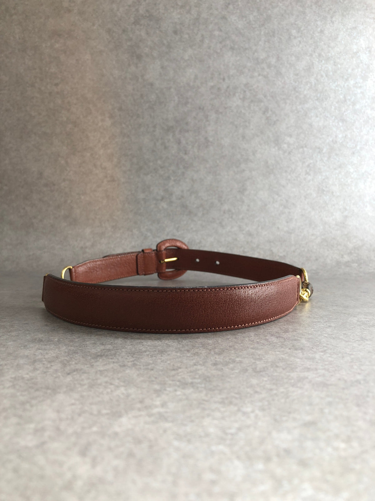 GUCCI Bamboo Belt Brown Vintage ybzhs2