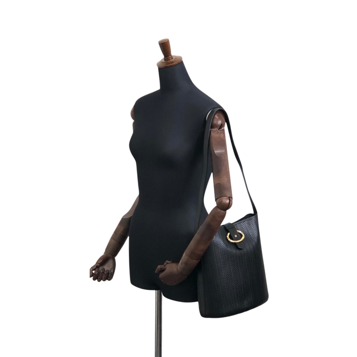 Christian Dior Logo Shoulder bag Black Vintage ysncmj