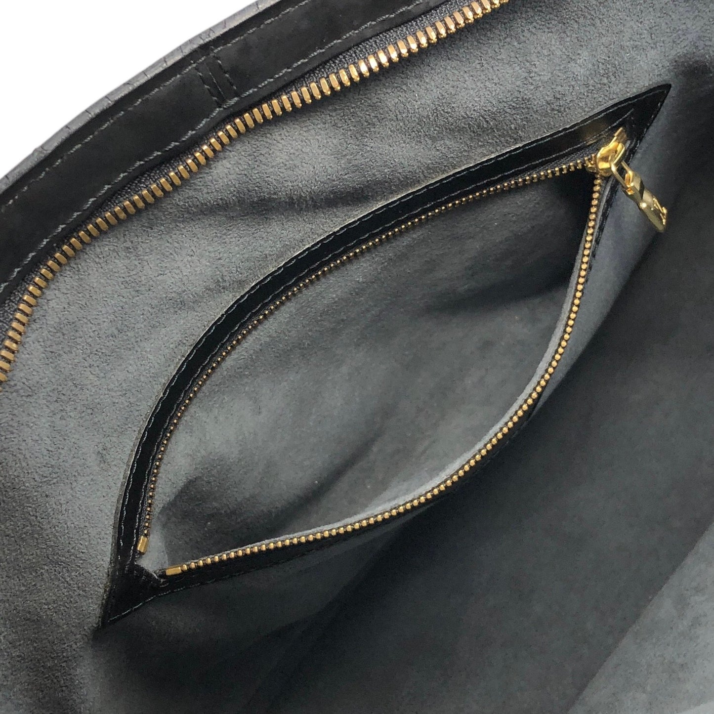 LOUIS VUITTON EPI  Leather Shoulder bag Totebag Black Vintage khy8p2