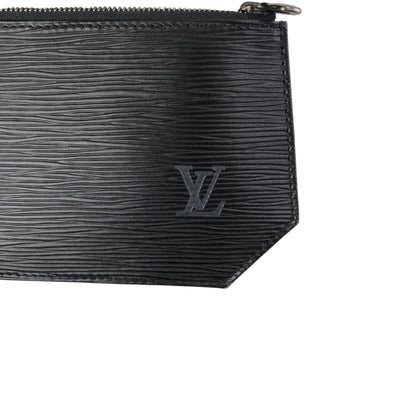 LOUIS VUITTON Epi Drawstring Shoulder bag Black Vintage b75b8t