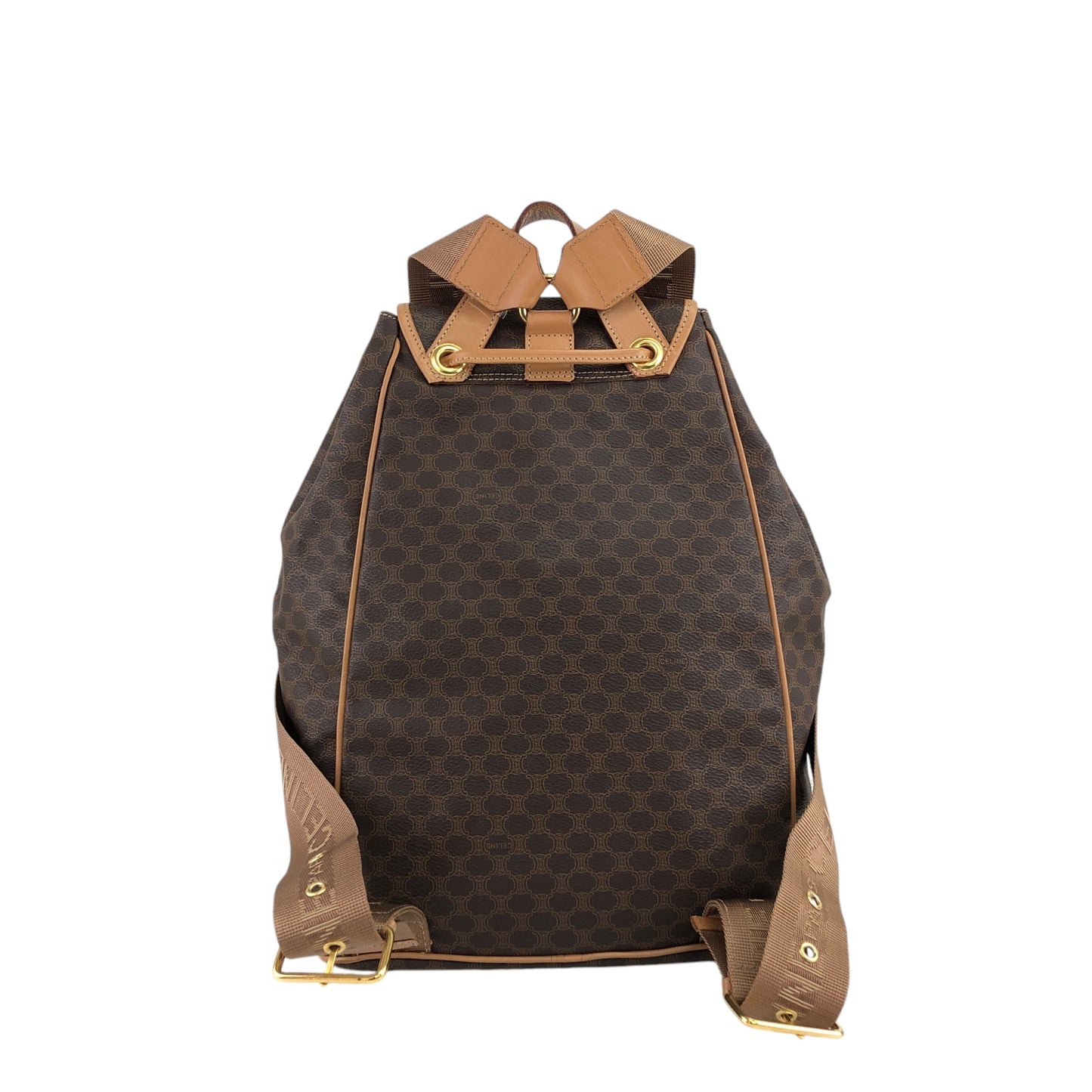 CELINE Macadam Gancini Backpack Brown Vintage x8u3v3