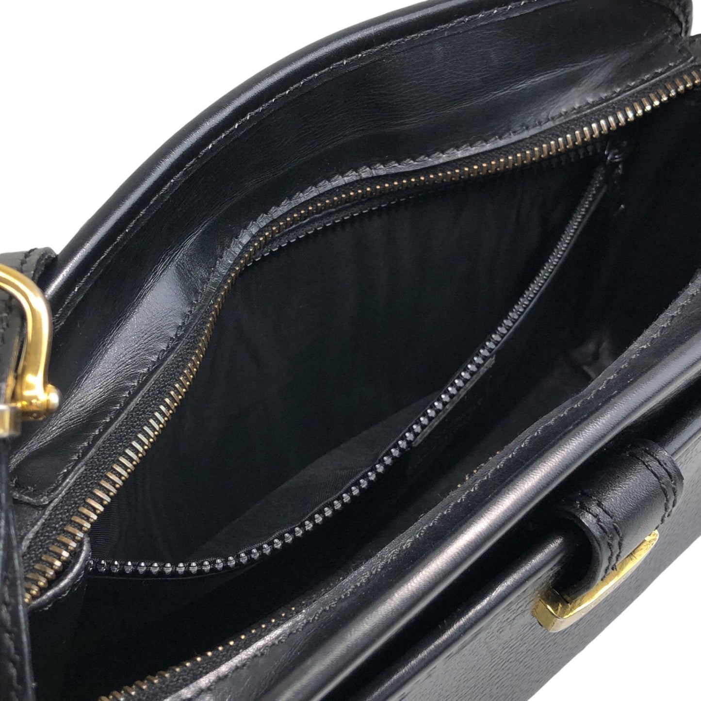 CELINE Logo Crossbody Shoulder bag Black Vintage ux8giy