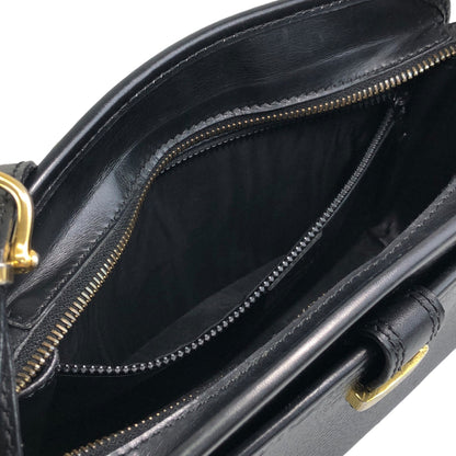 CELINE Logo Crossbody Shoulder bag Black Vintage ux8giy