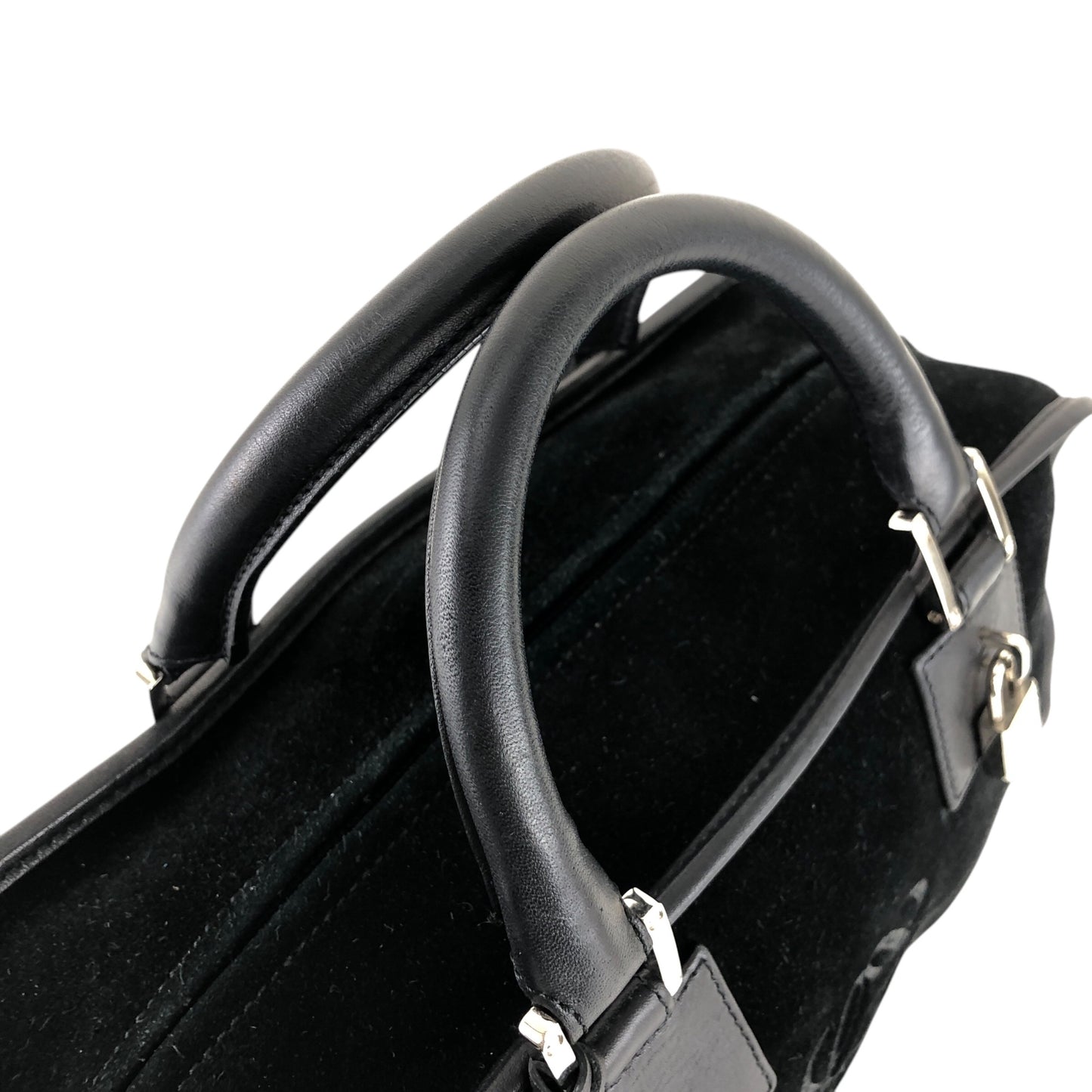 LOEWE Amazona28 Anagram Handbag Boston bag Black Vintage f8gywz