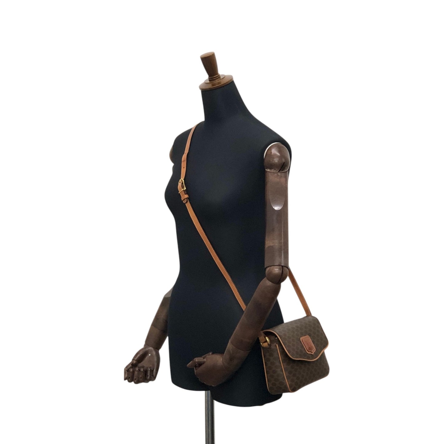 CELINE Macadam Blason Shoulder bag Brown Vintage bgeuwn