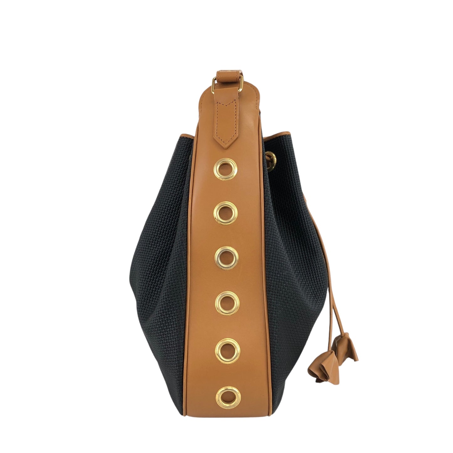 Yves Saint Laurent Drawstring Shoulder bag Black Vintage bnv4u7
