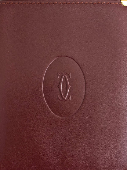 Cartier Logo Folded Wallet Bordeaux Vintage fs2inb
