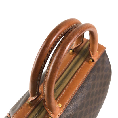 CELINE Macadam Two-way Small Boston bag Shoulder bag Brown Vintage 2dn4ih