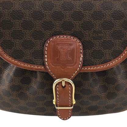 CELINE Macadam Blason Shoulder bag Brown Vintage w4w3x4