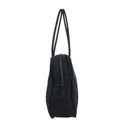 PRADA Tessuto Triangle Logo Padlock Boston bag Handbag Black Vintage 5ybv5s