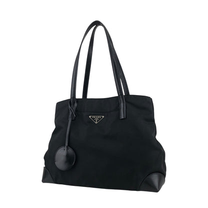 PRADA Tessuto Triangle Logo Totebag Black Vintage nz73vd