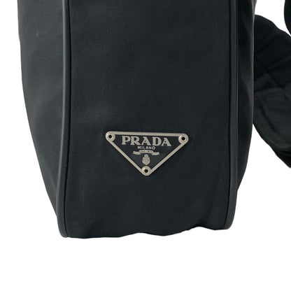 PRADA Tessuto Triangle Logo Sling bag Black Vintage p8ymye
