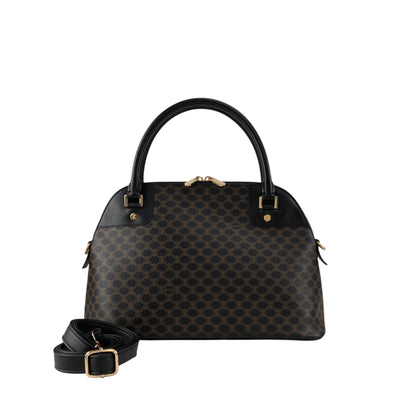 CELINE Macadam Two-way Handbag Shoulder bag Black Vintage zmn3dz