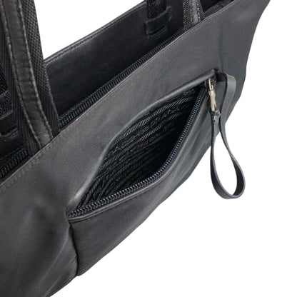 PRADA Tessuto Triangle Logo Totebag Black Vintage 885ief