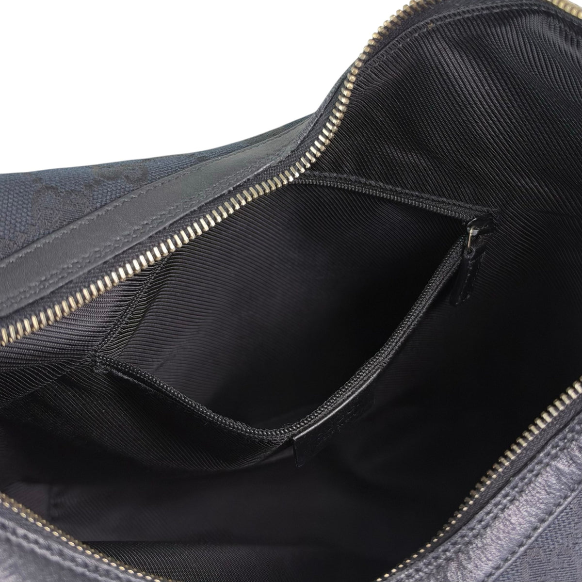 GUCCI GG Canvas Shoulder bag Hobobag Black Vintage jprc3i